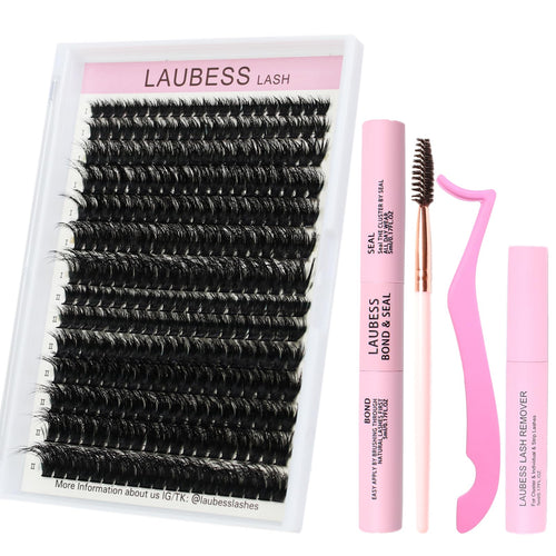 Lash Extension Kit, Fluffy Lash Clusters Bond and Seal